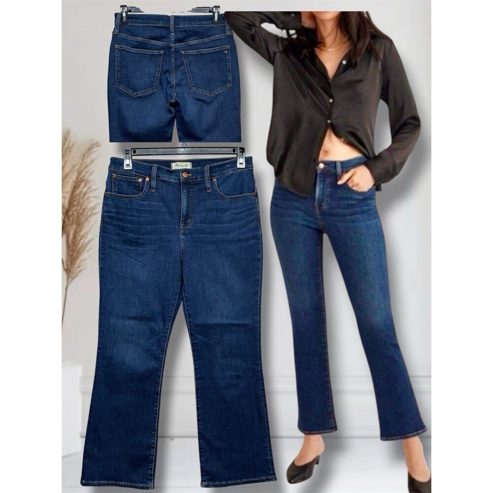 Madewell Mid-Rise Kick Out Jeans Women’s Size 30 Comfort Stretch Blue Denim